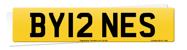 Registration number BY12 NES